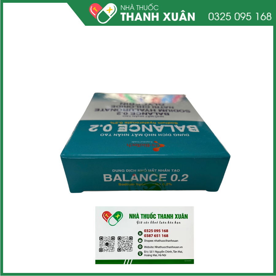 Dung dịch nhỏ mắt nhân tạo Balance 0.2 hỗ trợ cung cấp và duy trì độ ẩm cho mắt